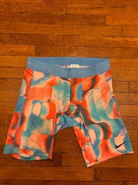 Men’s Nike Pro Dri fit training Multicolor Athletic Compression Shorts size L